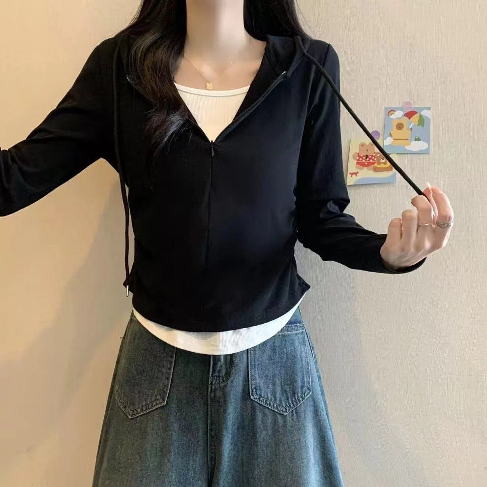 Women Hooded Regular Top