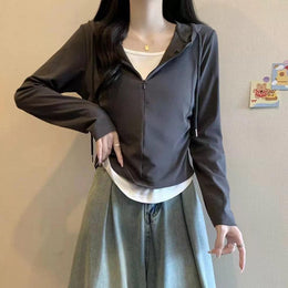 Women Hooded Regular Top