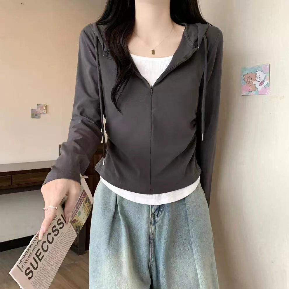 Women Hooded Regular Top