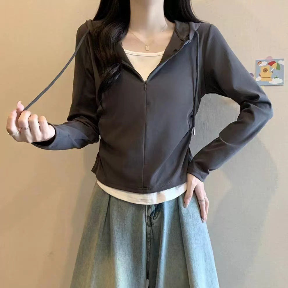 Women Hooded Regular Top