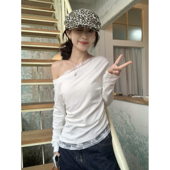 Women One Shoulder Regular Top