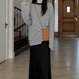 Women Striped Round Neck Top