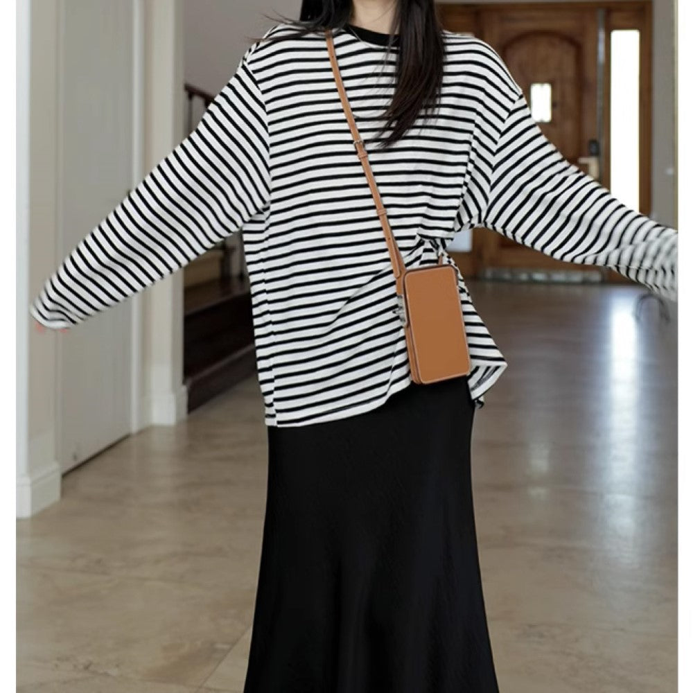 Women Striped Round Neck Top
