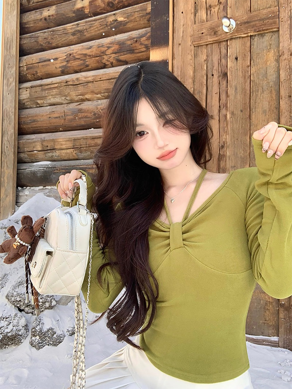 Women Extended Sleeves Top