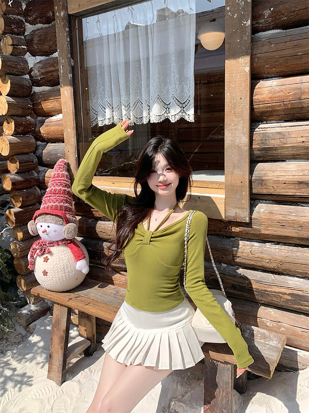 Women Extended Sleeves Top