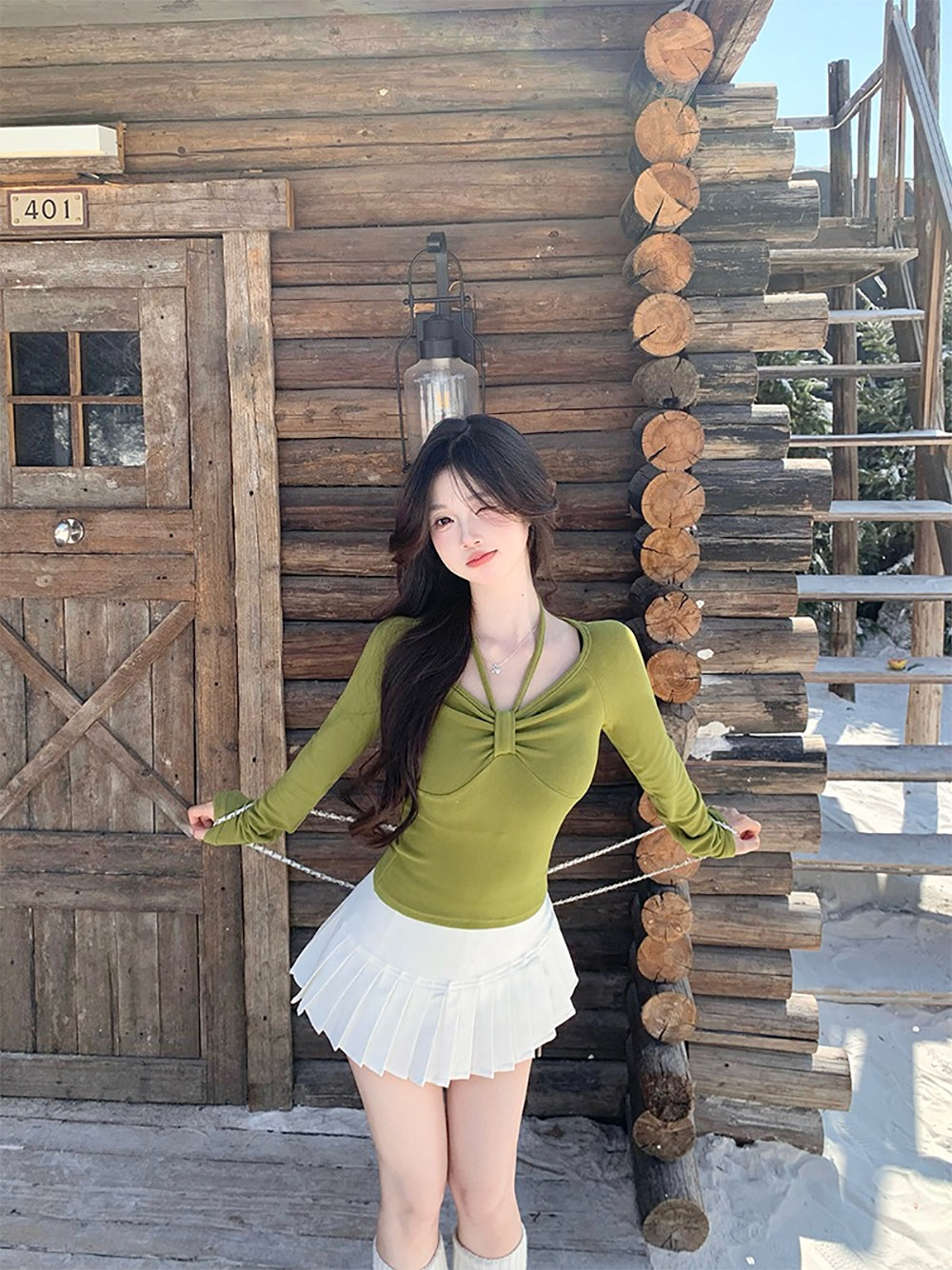 Women Extended Sleeves Top