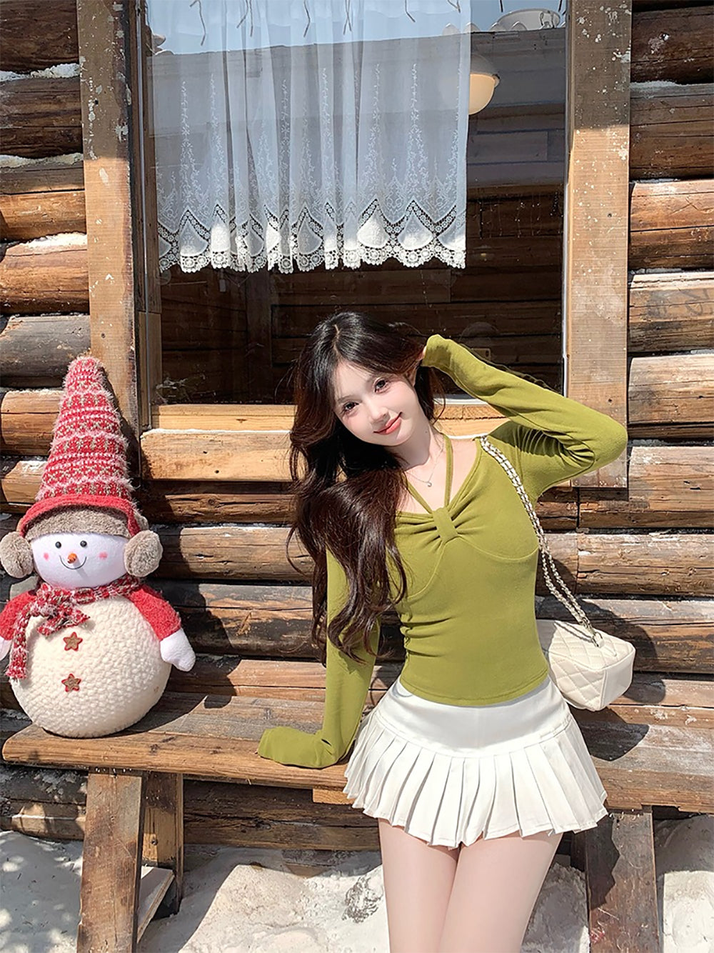Women Extended Sleeves Top
