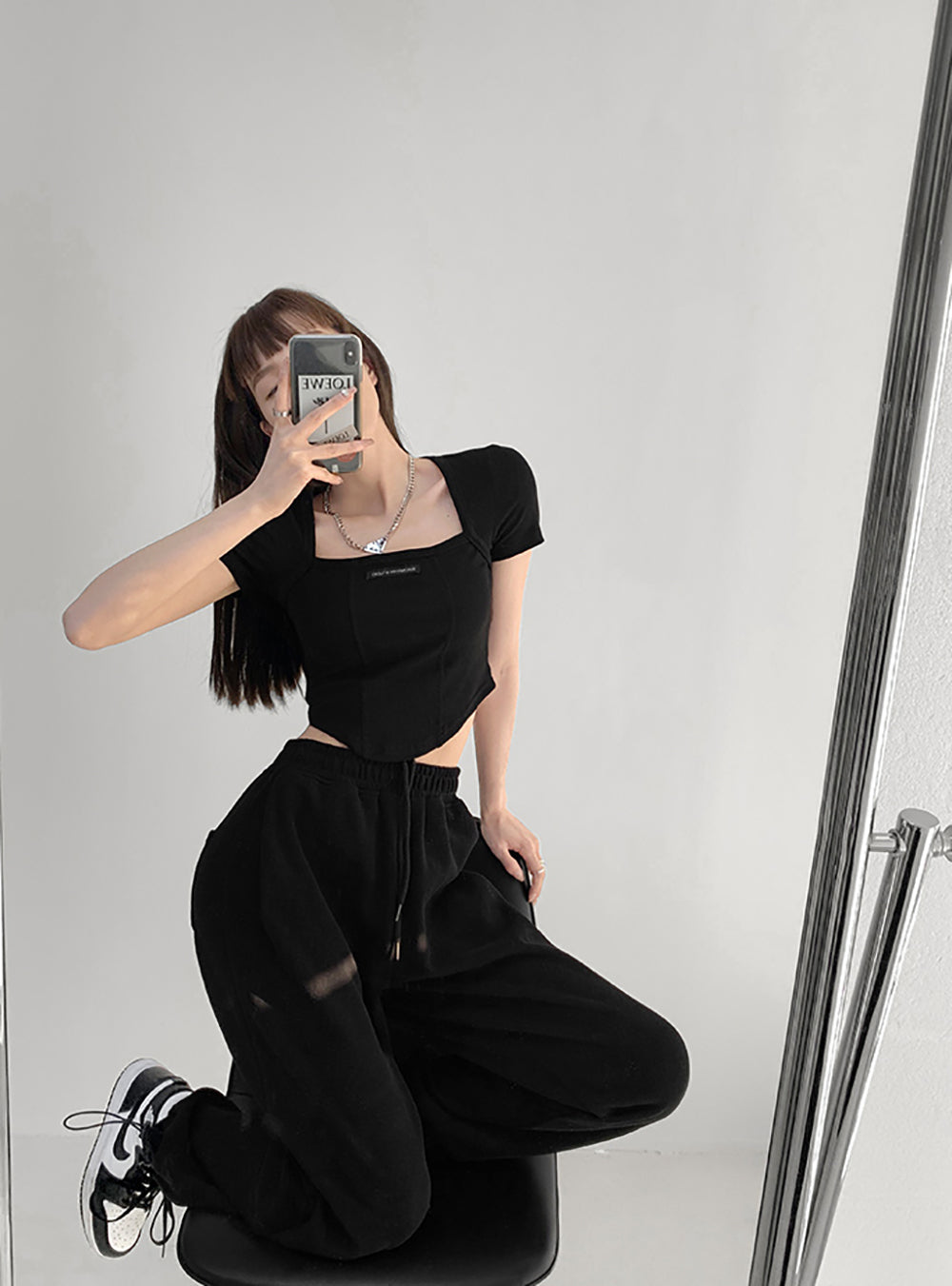 Women Graphic Printed Square Neck Top