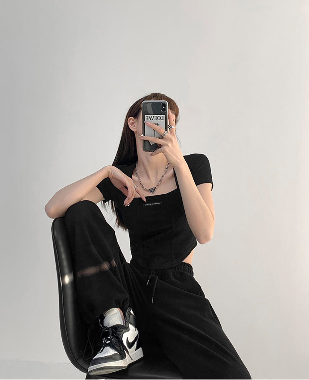Women Graphic Printed Square Neck Top