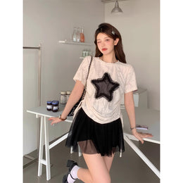 Women Abstract Printed Round Neck Top