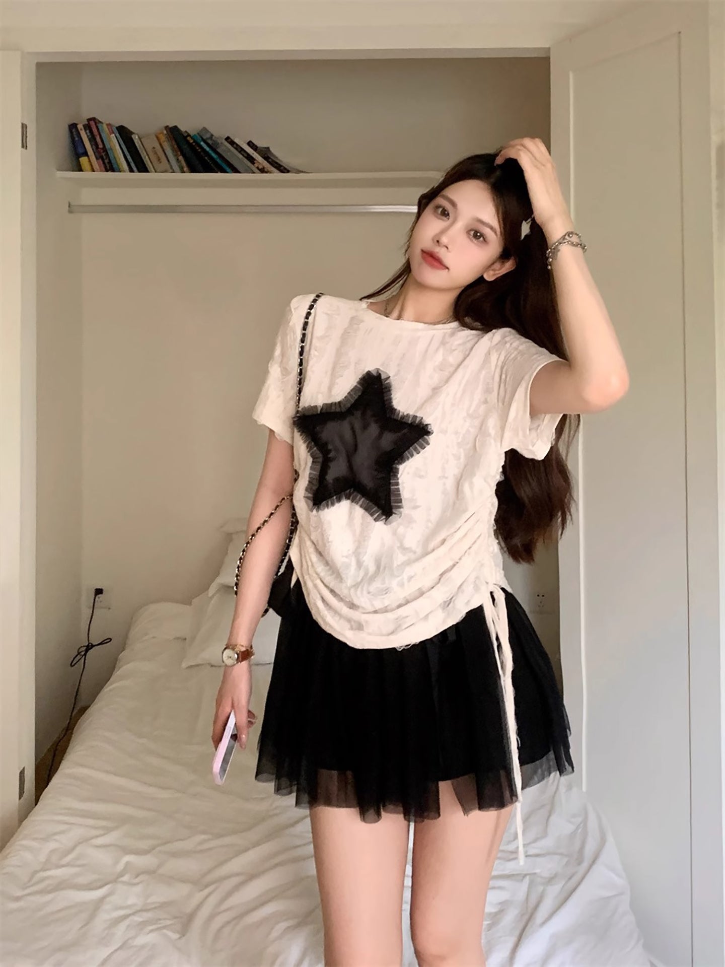 Women Abstract Printed Round Neck Top