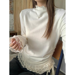 Women Embroidered Ethnic Motifs High Neck Long Sleeves Regular Top