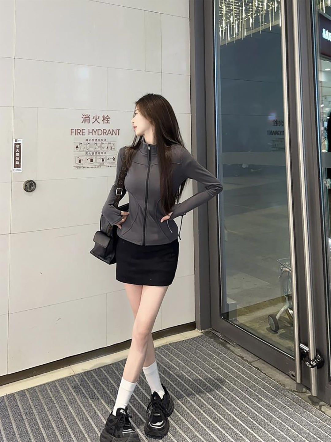 Women Mock Collar Solid Casual Tailored Insulator Jacket