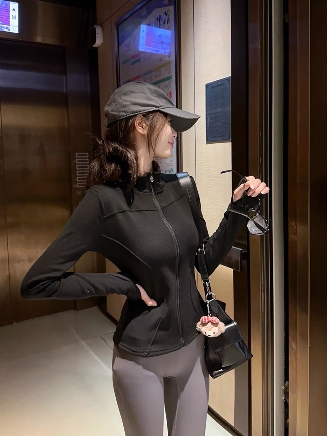 Women Mock Collar Solid Casual Tailored Insulator Jacket