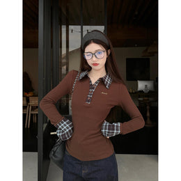 Women Checked Shirt Style Regular Top