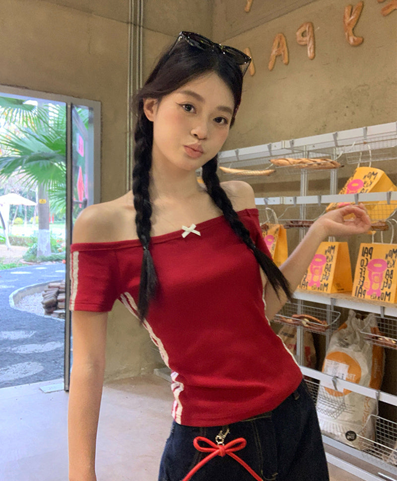 Striped Off-Shoulder Top