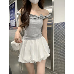 Women Off-Shoulder Crop Top