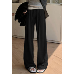 Women Mid-Rise Loose Fit Wide Leg Trousers
