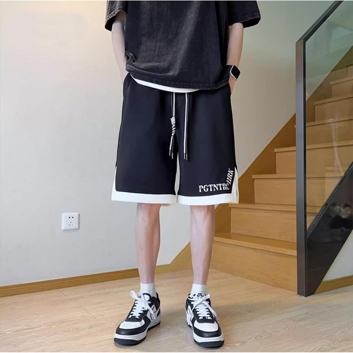 Men Typography Printed Regular Fit Mid-Rise Shorts