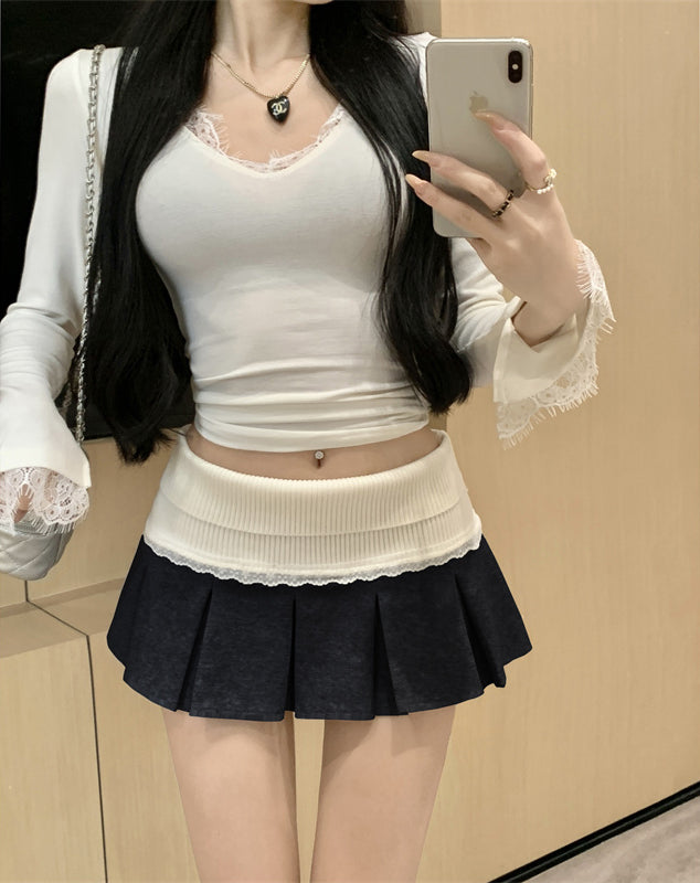 Solid Skorts Skirt