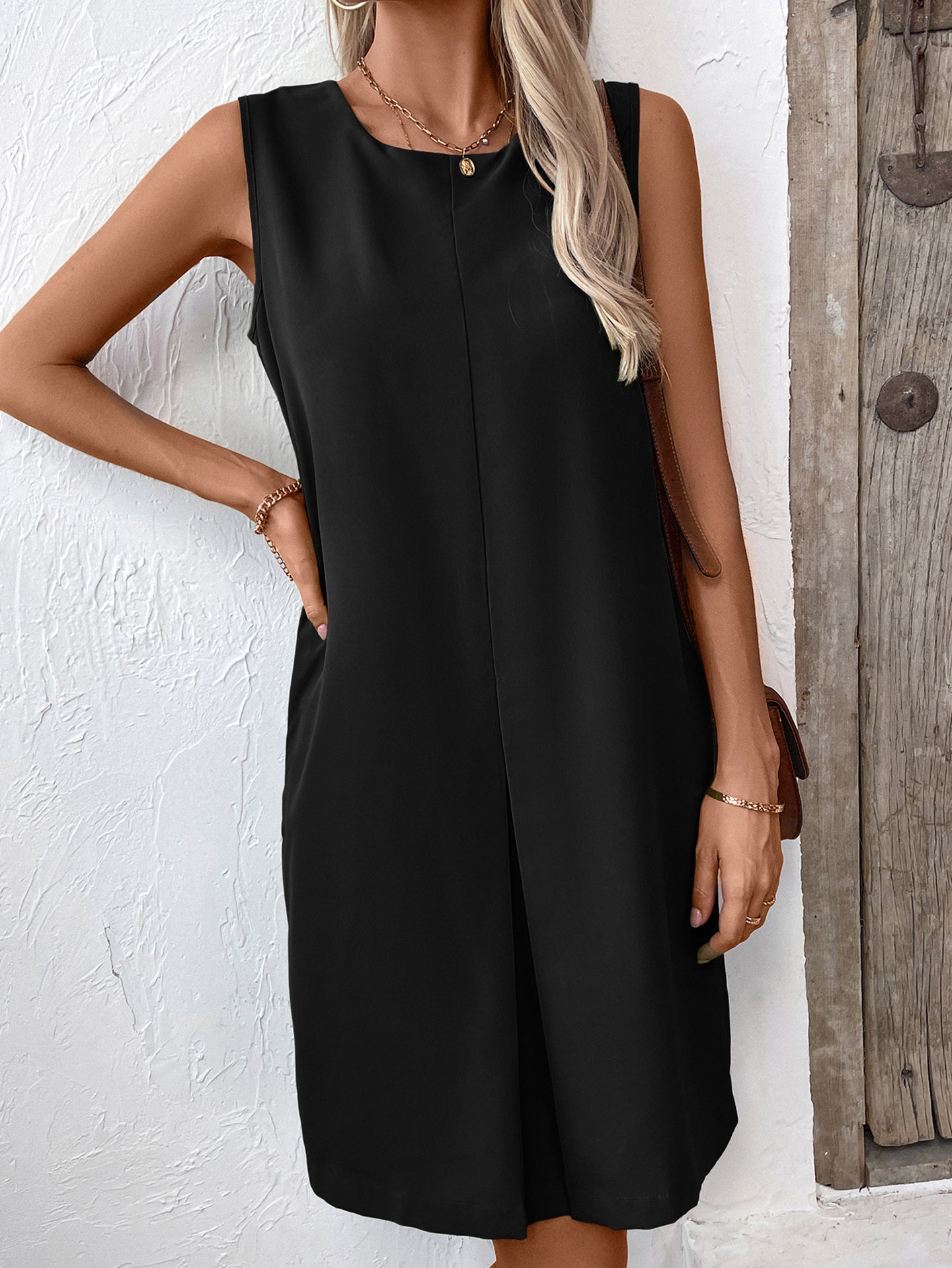 Women Sleeveless A-Line Dress