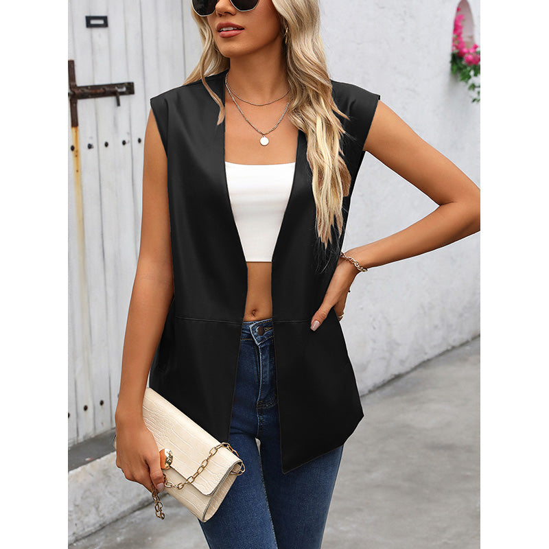Solid Open-Front Jacket