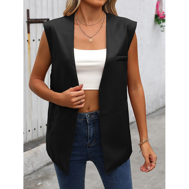 Solid Open-Front Jacket
