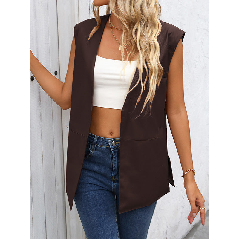 Solid Open-Front Jacket