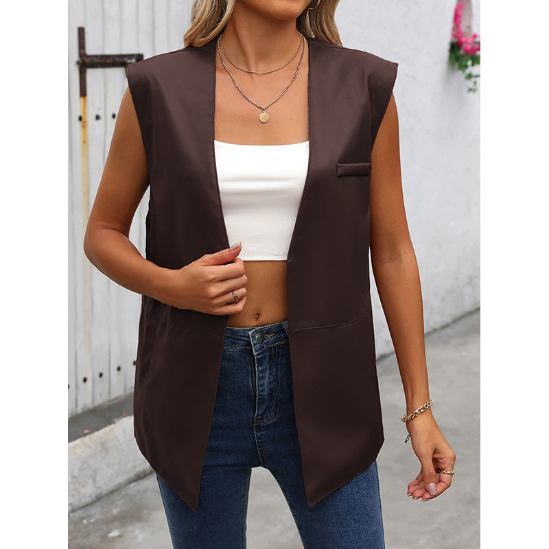 Solid Open-Front Jacket