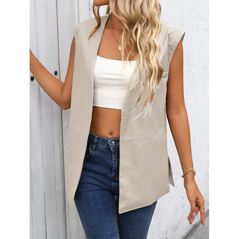 Solid Open-Front Jacket