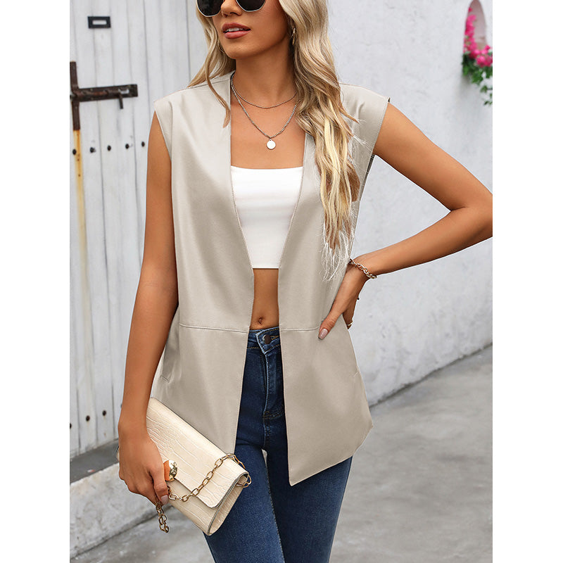 Solid Open-Front Jacket