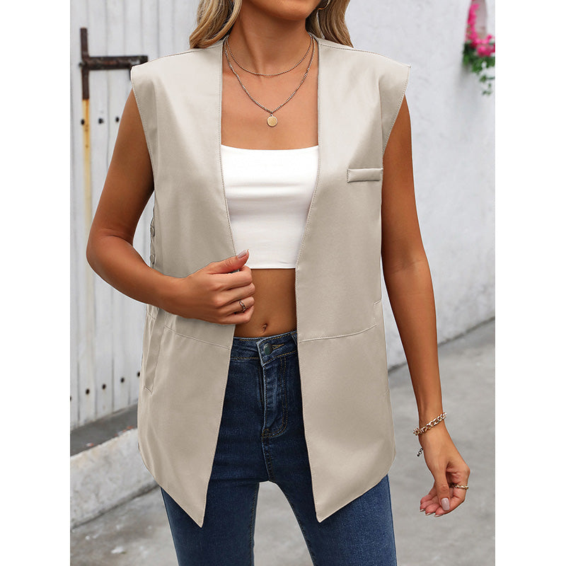 Solid Open-Front Jacket
