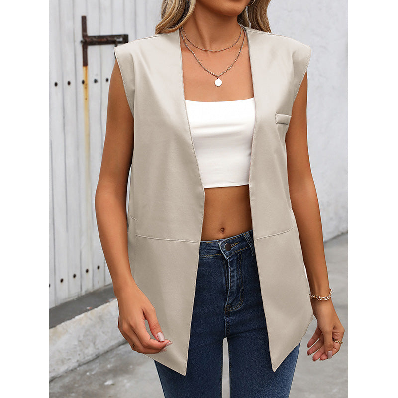 Solid Open-Front Jacket