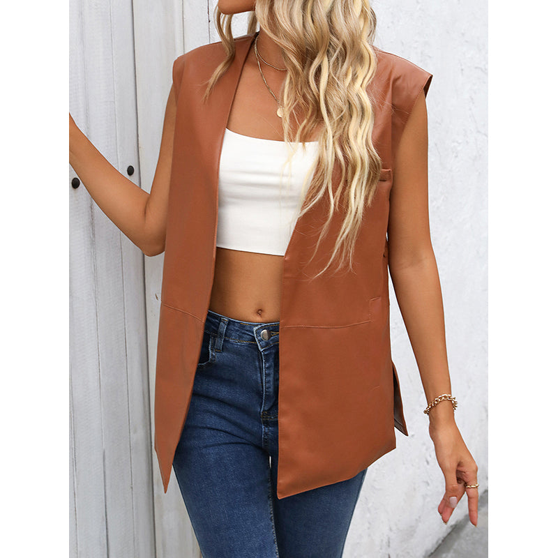 Solid Open-Front Jacket