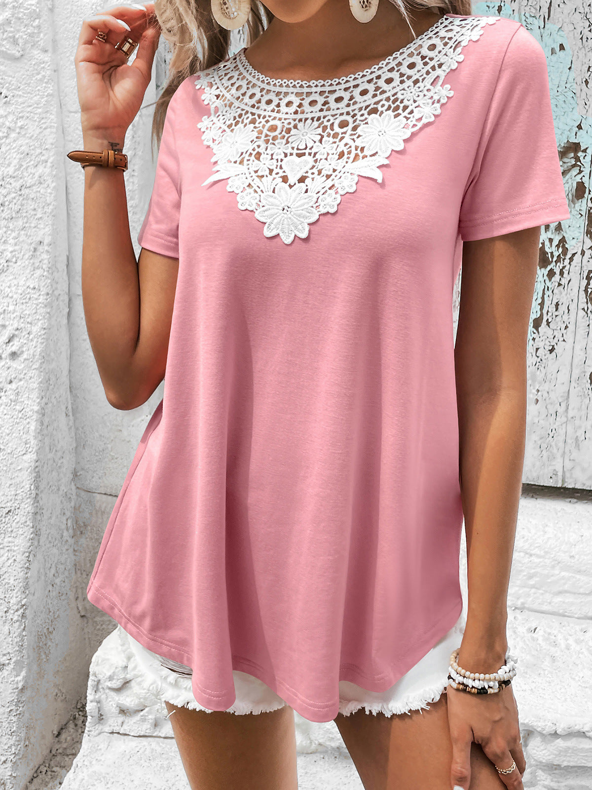Self design Lace Inserts Top