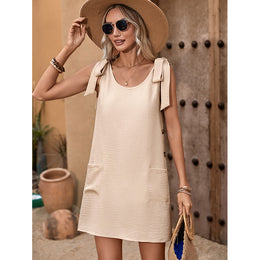 Shoulder Straps Sleeveless A-Line Dress