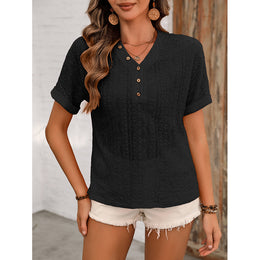 StyleCast V-Neck Short Sleeves Casual Top