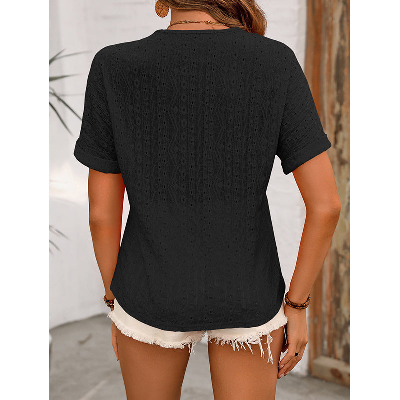 StyleCast V-Neck Short Sleeves Casual Top