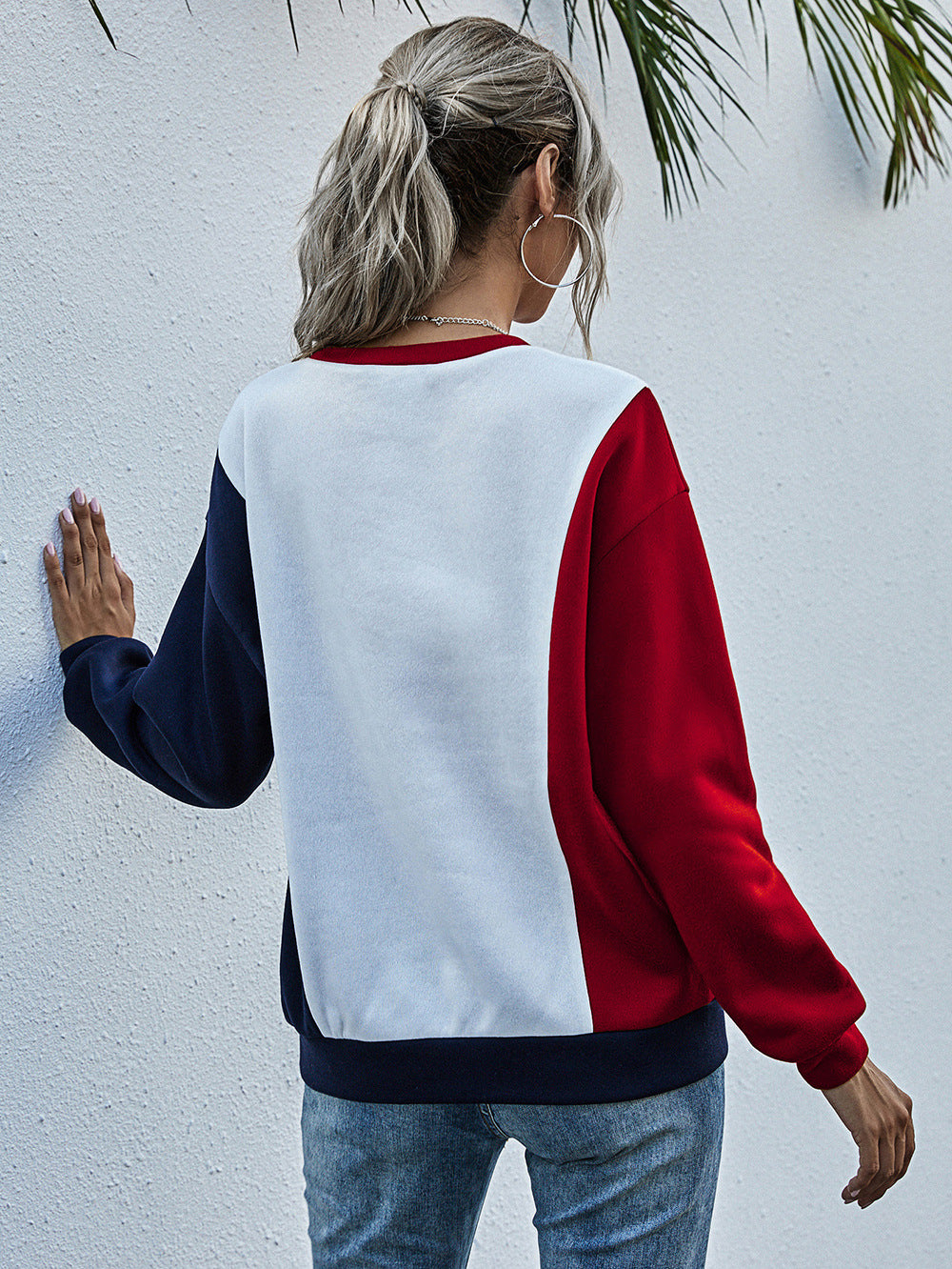 Women Maroon Colourblocked Sweatshirt