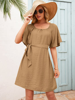 Khaki A-Line Dress