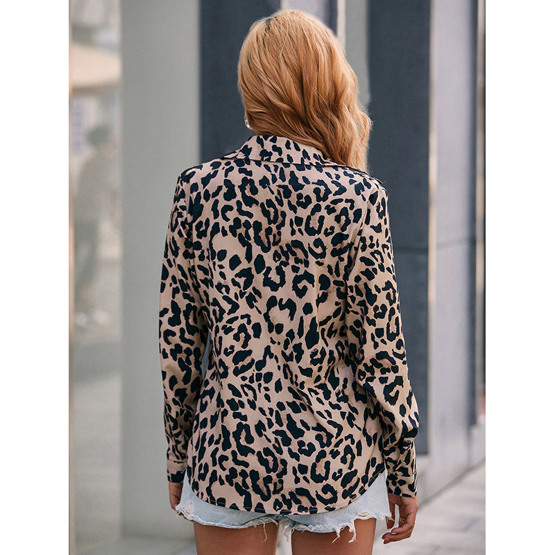 Brown & Black Animal Printed Spread Collar Casual Shirt