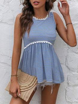 Blue Striped Top