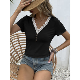 V- Neck Ruffles Top