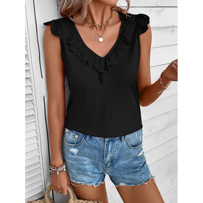 V-Neck Sleeveless Top