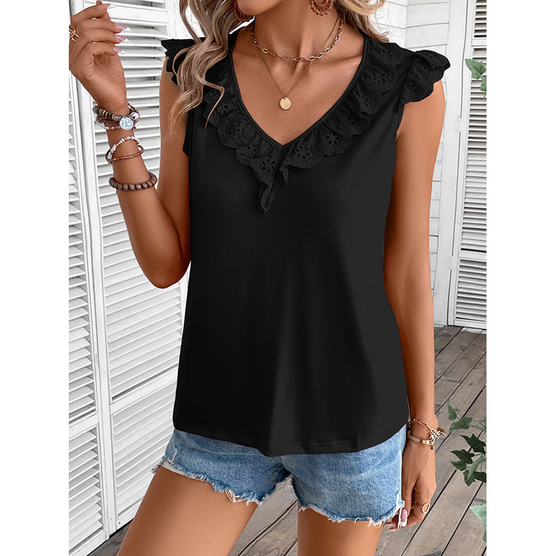 V-Neck Sleeveless Top