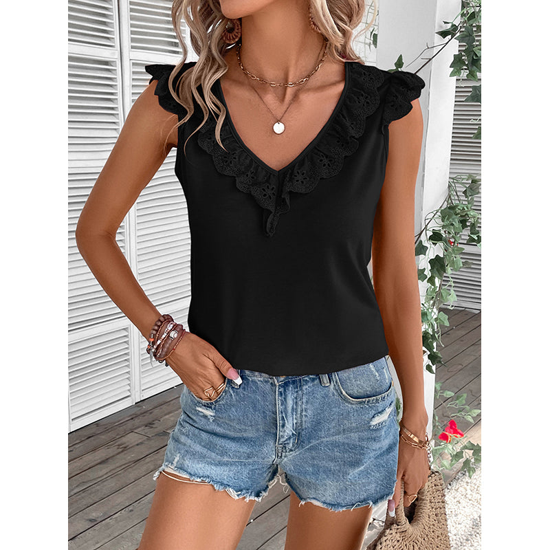 V-Neck Sleeveless Top