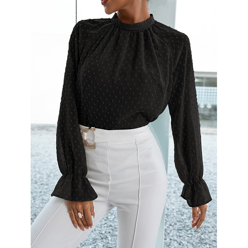 Self Design High Neck Top