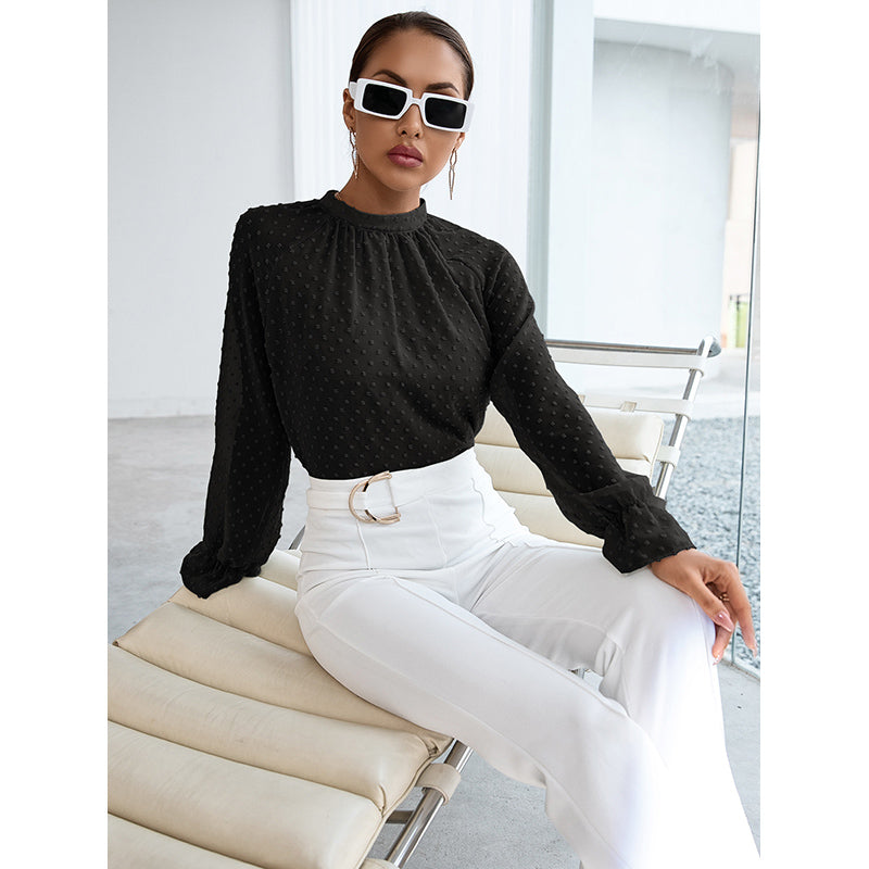 Self Design High Neck Top