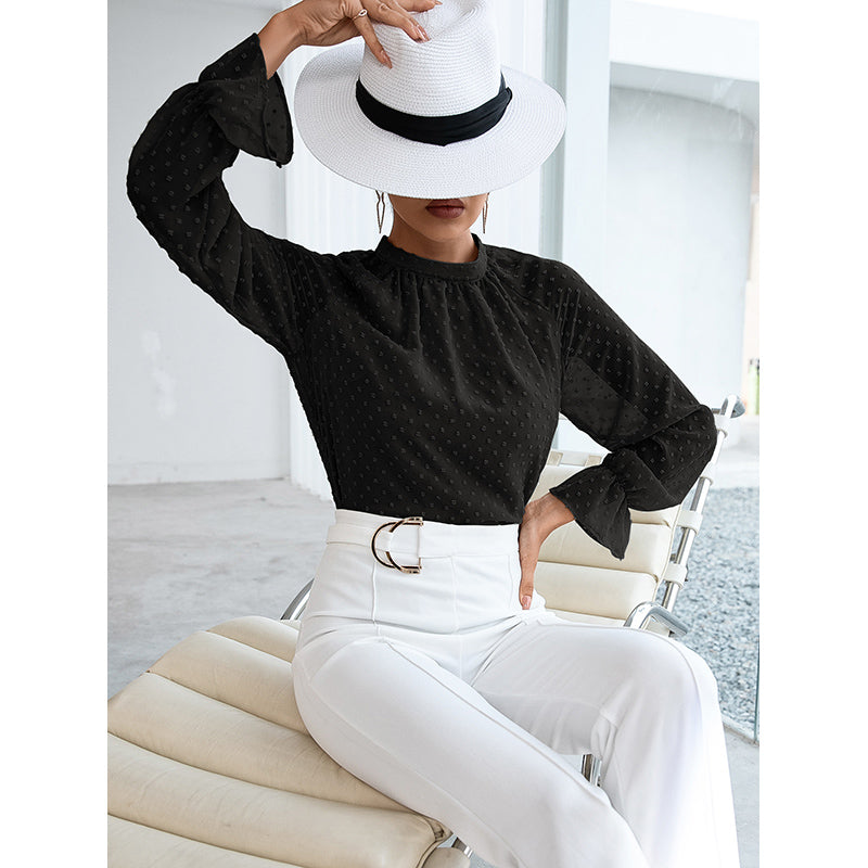 Self Design High Neck Top