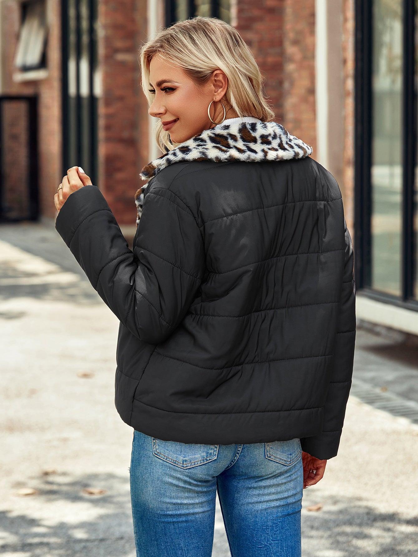 Women Black Puffer Jacket